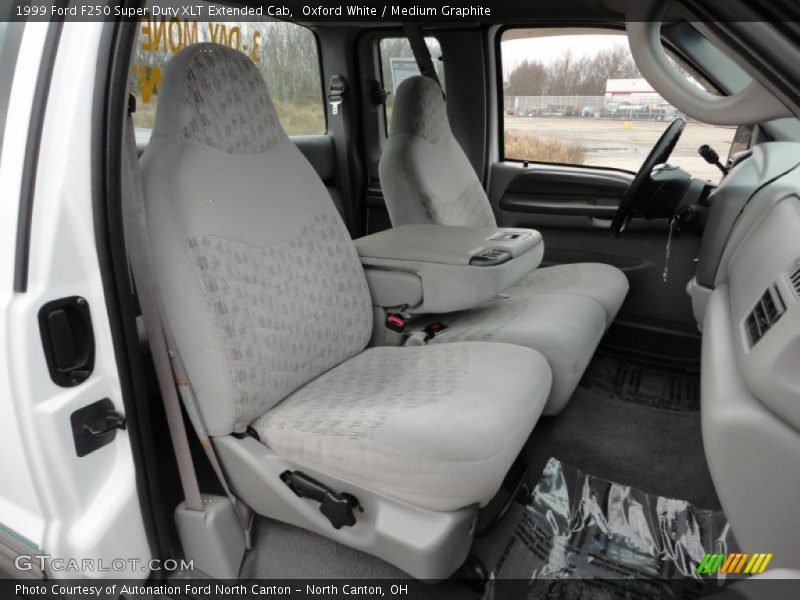 Oxford White / Medium Graphite 1999 Ford F250 Super Duty XLT Extended Cab