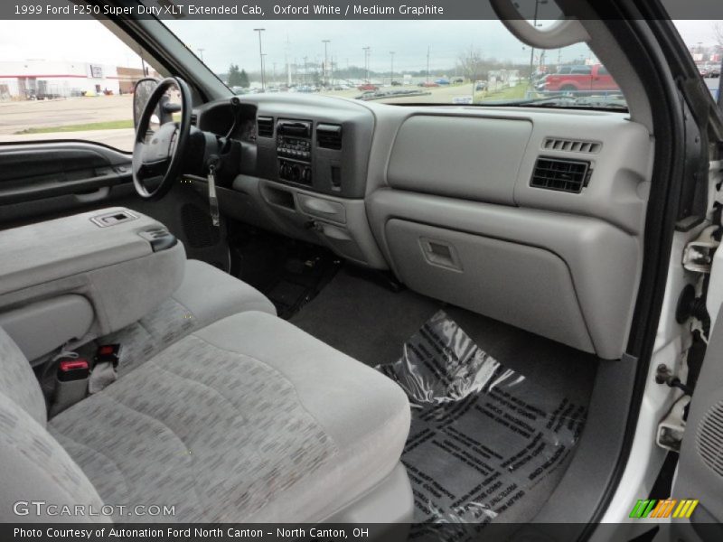 Oxford White / Medium Graphite 1999 Ford F250 Super Duty XLT Extended Cab