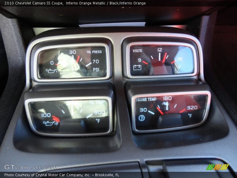 Inferno Orange Metallic / Black/Inferno Orange 2010 Chevrolet Camaro SS Coupe