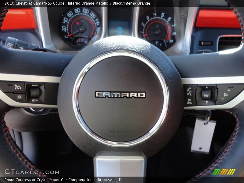 Inferno Orange Metallic / Black/Inferno Orange 2010 Chevrolet Camaro SS Coupe