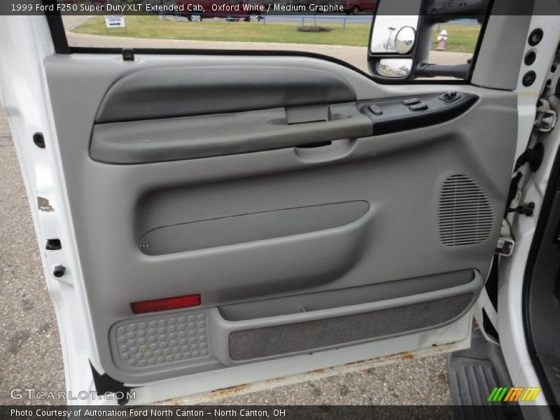 Oxford White / Medium Graphite 1999 Ford F250 Super Duty XLT Extended Cab