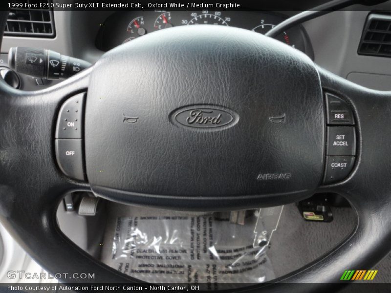Oxford White / Medium Graphite 1999 Ford F250 Super Duty XLT Extended Cab