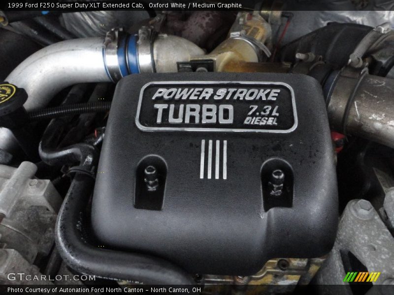 Oxford White / Medium Graphite 1999 Ford F250 Super Duty XLT Extended Cab