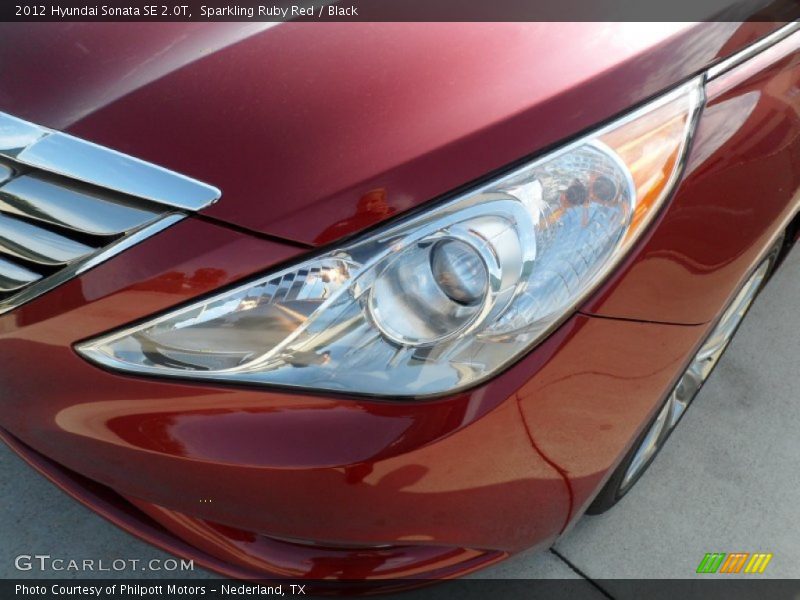 Sparkling Ruby Red / Black 2012 Hyundai Sonata SE 2.0T