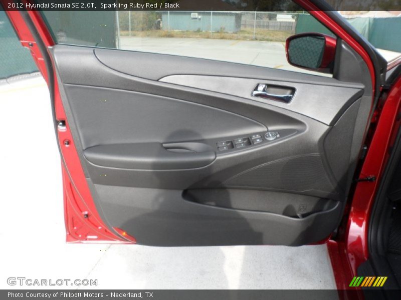 Sparkling Ruby Red / Black 2012 Hyundai Sonata SE 2.0T