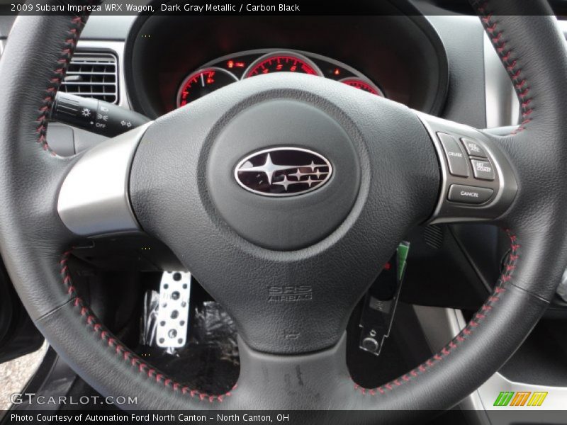 Dark Gray Metallic / Carbon Black 2009 Subaru Impreza WRX Wagon