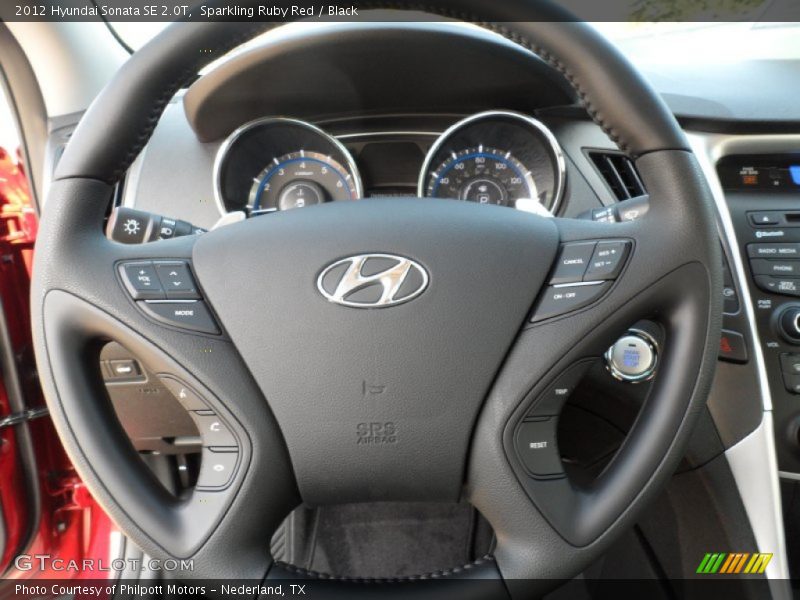 Sparkling Ruby Red / Black 2012 Hyundai Sonata SE 2.0T