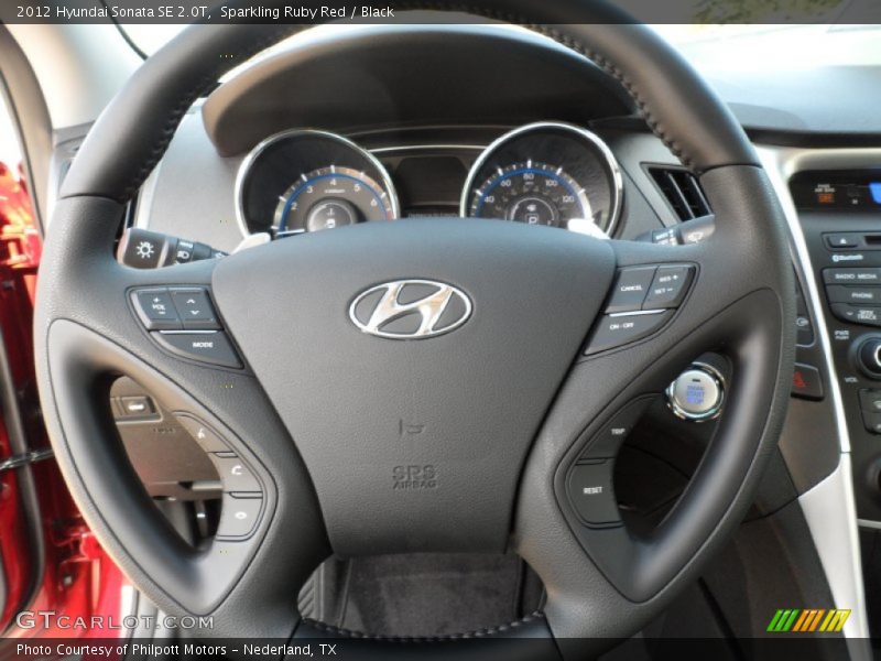 Sparkling Ruby Red / Black 2012 Hyundai Sonata SE 2.0T