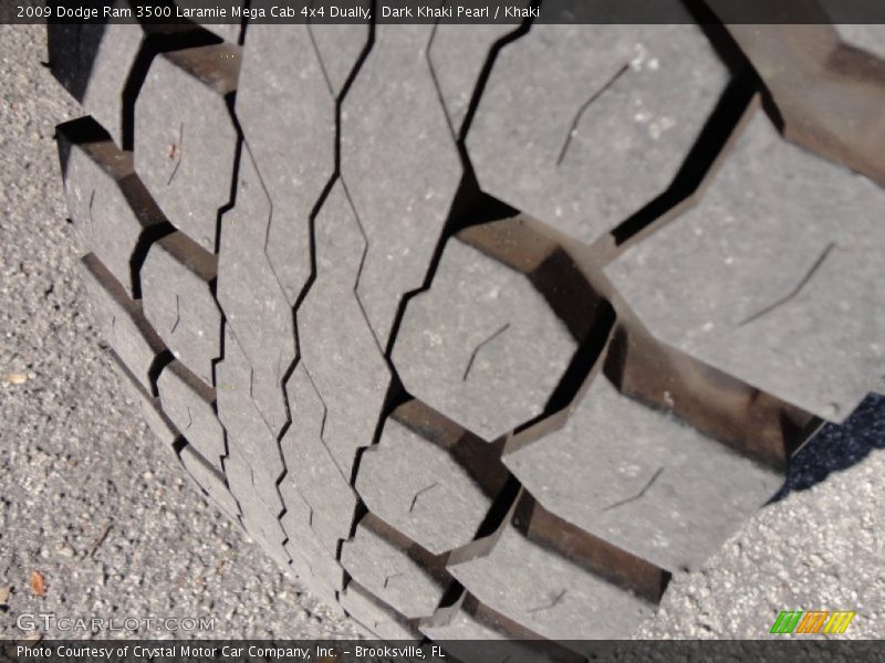 Dark Khaki Pearl / Khaki 2009 Dodge Ram 3500 Laramie Mega Cab 4x4 Dually