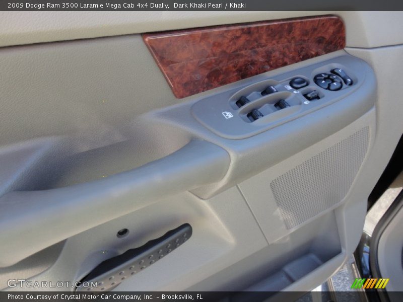 Dark Khaki Pearl / Khaki 2009 Dodge Ram 3500 Laramie Mega Cab 4x4 Dually