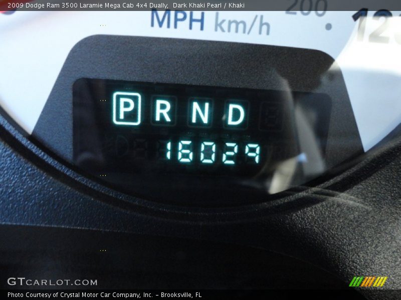 Dark Khaki Pearl / Khaki 2009 Dodge Ram 3500 Laramie Mega Cab 4x4 Dually