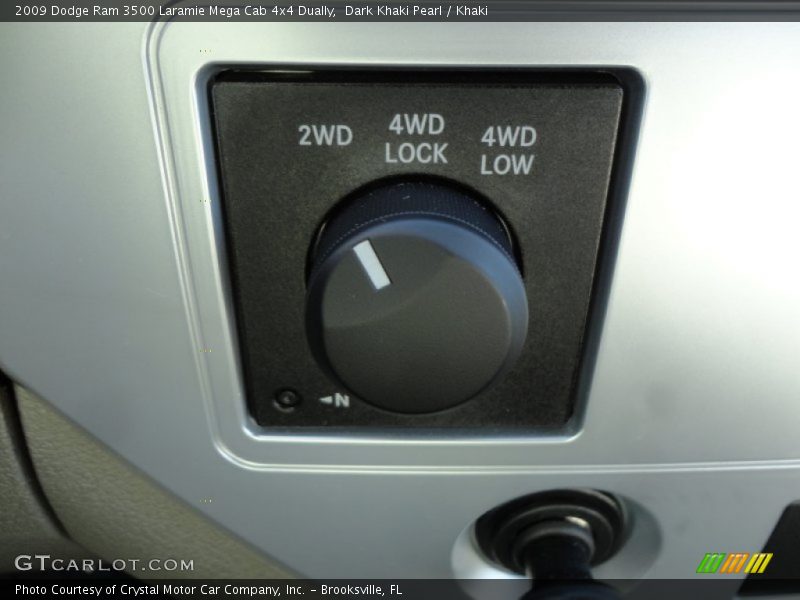Dark Khaki Pearl / Khaki 2009 Dodge Ram 3500 Laramie Mega Cab 4x4 Dually
