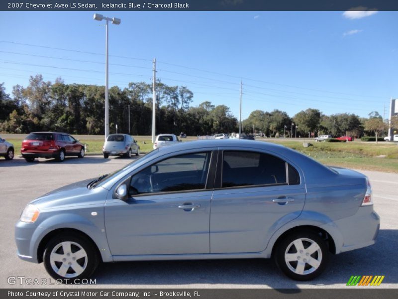 Icelandic Blue / Charcoal Black 2007 Chevrolet Aveo LS Sedan