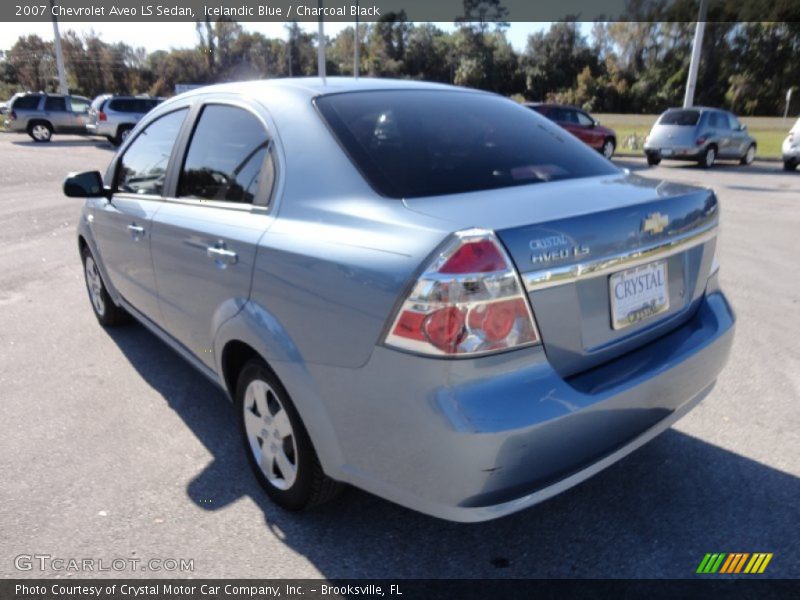 Icelandic Blue / Charcoal Black 2007 Chevrolet Aveo LS Sedan