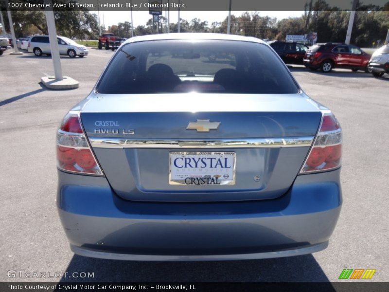Icelandic Blue / Charcoal Black 2007 Chevrolet Aveo LS Sedan