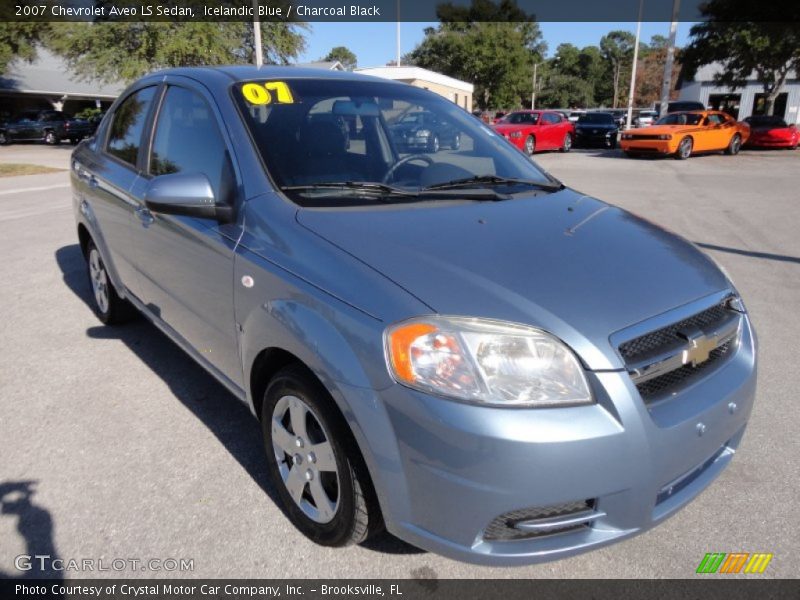 Icelandic Blue / Charcoal Black 2007 Chevrolet Aveo LS Sedan