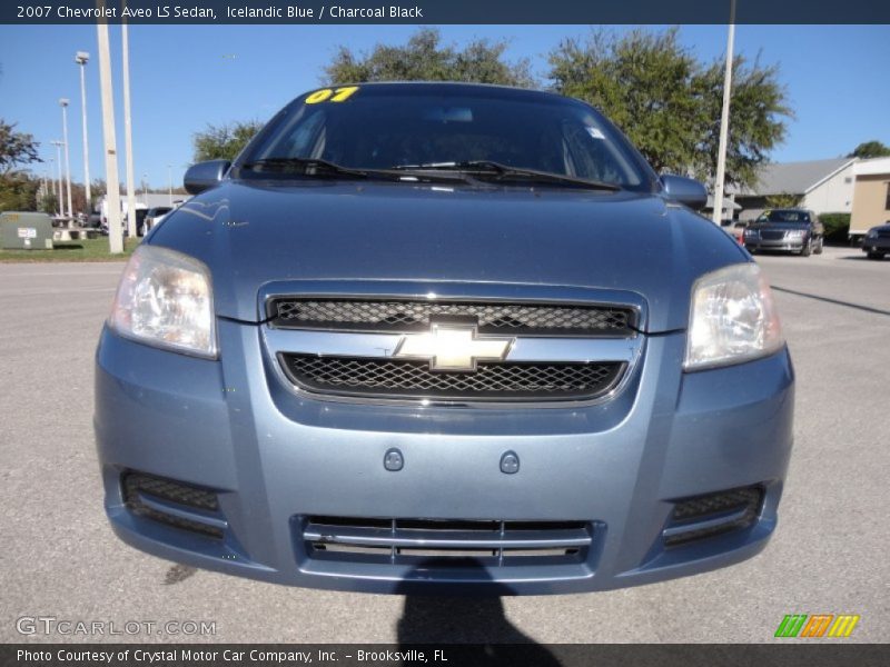 Icelandic Blue / Charcoal Black 2007 Chevrolet Aveo LS Sedan