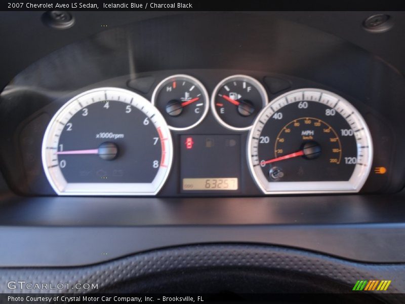 Icelandic Blue / Charcoal Black 2007 Chevrolet Aveo LS Sedan