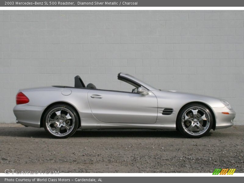 Diamond Silver Metallic / Charcoal 2003 Mercedes-Benz SL 500 Roadster