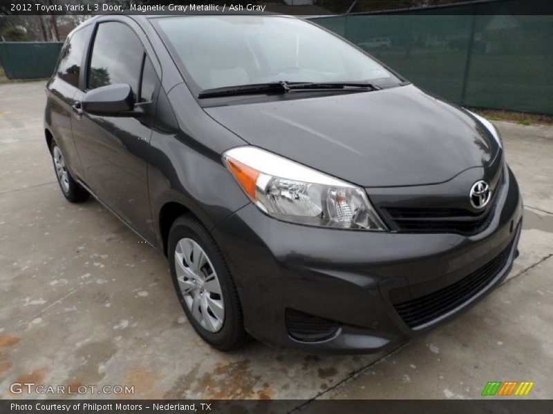 Magnetic Gray Metallic / Ash Gray 2012 Toyota Yaris L 3 Door
