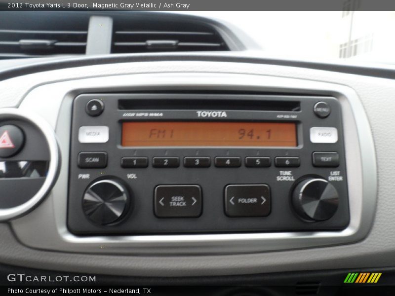 Magnetic Gray Metallic / Ash Gray 2012 Toyota Yaris L 3 Door