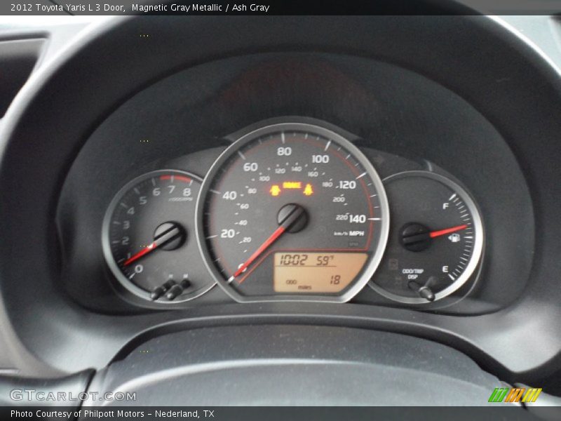  2012 Yaris L 3 Door L 3 Door Gauges
