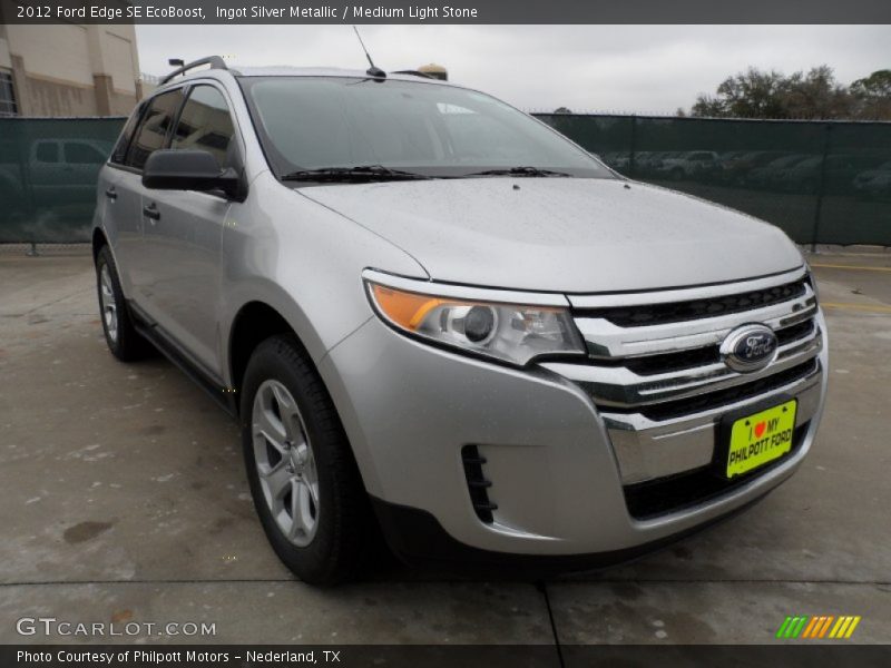 Ingot Silver Metallic / Medium Light Stone 2012 Ford Edge SE EcoBoost