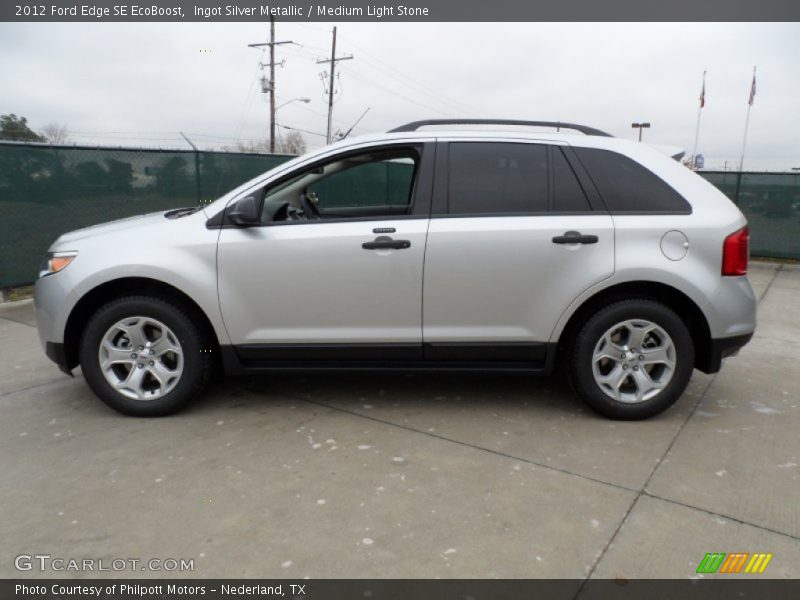 Ingot Silver Metallic / Medium Light Stone 2012 Ford Edge SE EcoBoost