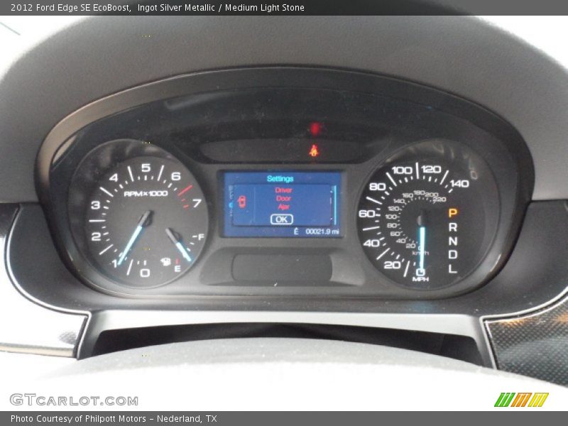 Ingot Silver Metallic / Medium Light Stone 2012 Ford Edge SE EcoBoost