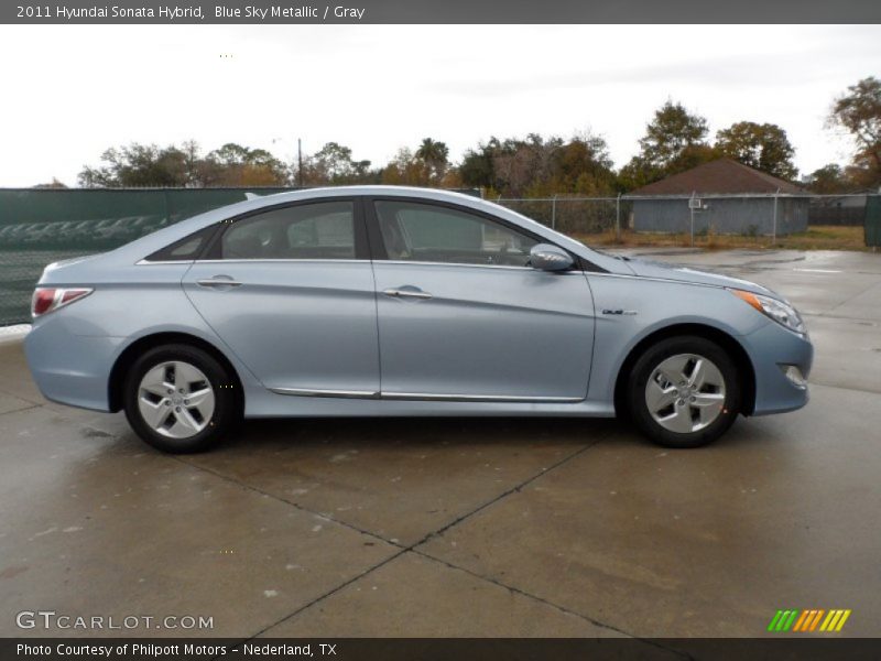 Blue Sky Metallic / Gray 2011 Hyundai Sonata Hybrid