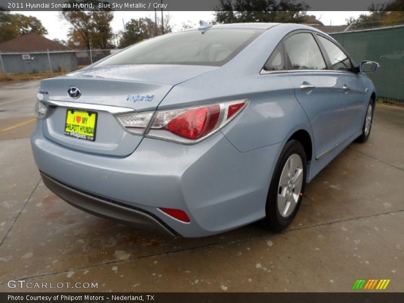 Blue Sky Metallic / Gray 2011 Hyundai Sonata Hybrid