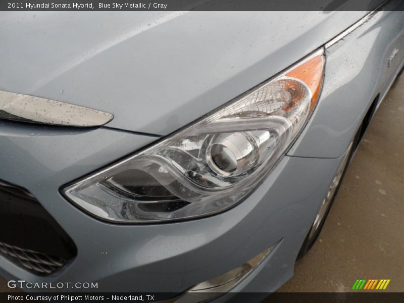 Blue Sky Metallic / Gray 2011 Hyundai Sonata Hybrid