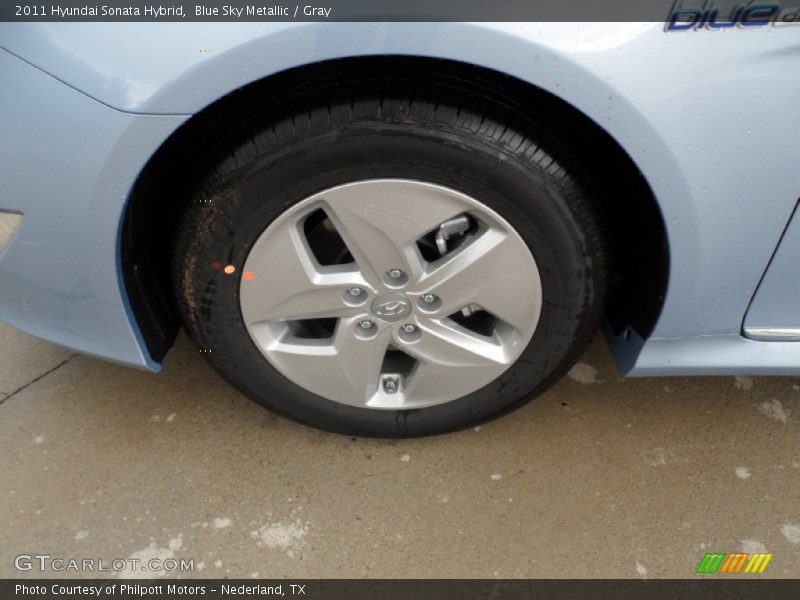 Blue Sky Metallic / Gray 2011 Hyundai Sonata Hybrid