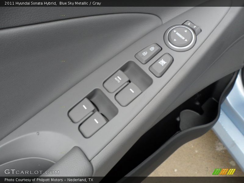 Blue Sky Metallic / Gray 2011 Hyundai Sonata Hybrid