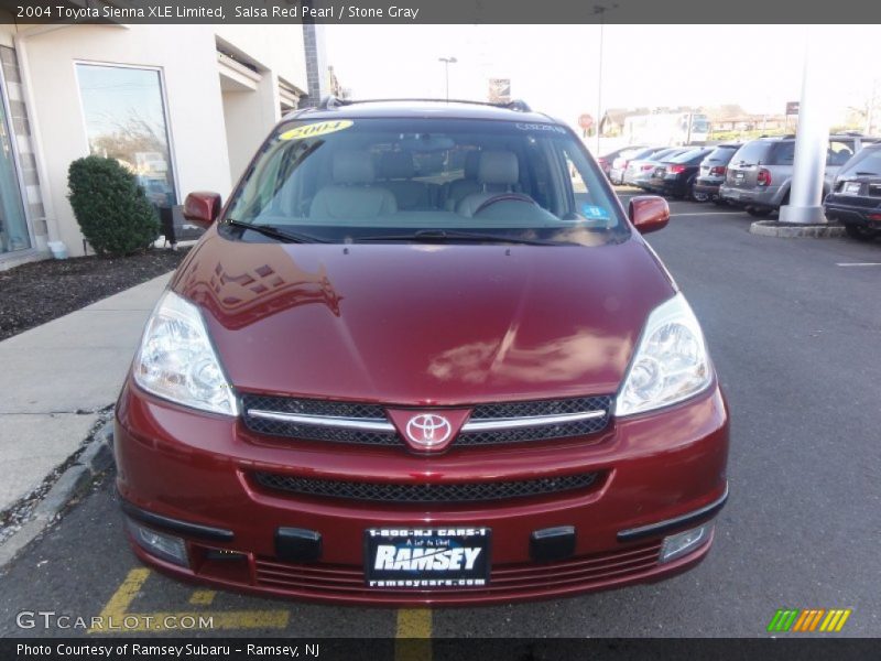 Salsa Red Pearl / Stone Gray 2004 Toyota Sienna XLE Limited