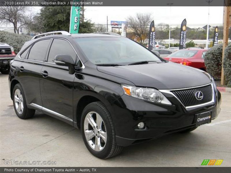 Obsidian Black / Black/Brown Walnut 2010 Lexus RX 350