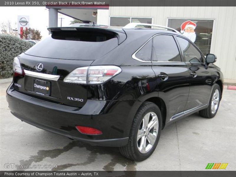 Obsidian Black / Black/Brown Walnut 2010 Lexus RX 350