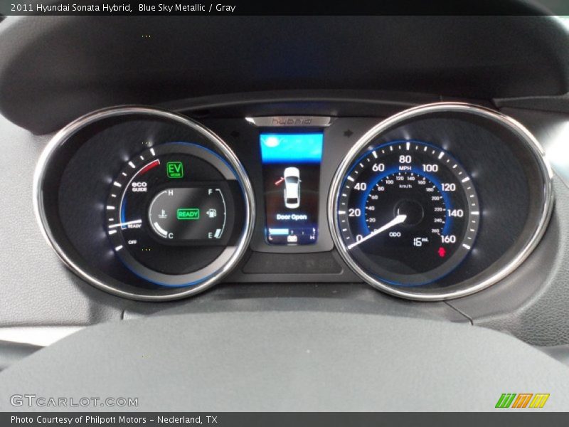 Blue Sky Metallic / Gray 2011 Hyundai Sonata Hybrid