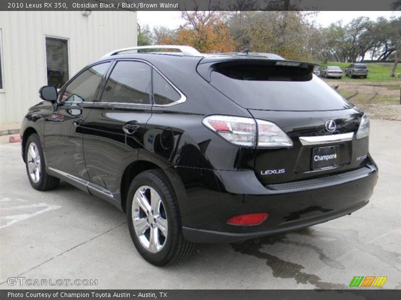 Obsidian Black / Black/Brown Walnut 2010 Lexus RX 350