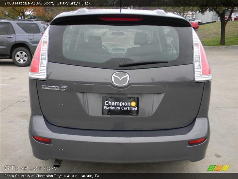 Galaxy Gray / Black 2008 Mazda MAZDA5 Sport