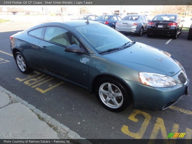 Silver Green Metallic / Light Taupe 2009 Pontiac G6 GT Coupe