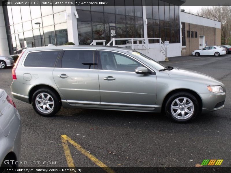 Willow Green Metallic / Anthracite Black 2008 Volvo V70 3.2