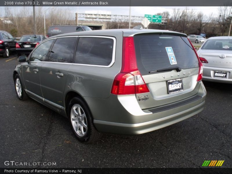 Willow Green Metallic / Anthracite Black 2008 Volvo V70 3.2