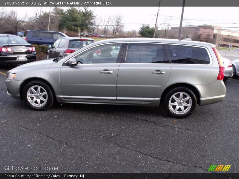 Willow Green Metallic / Anthracite Black 2008 Volvo V70 3.2