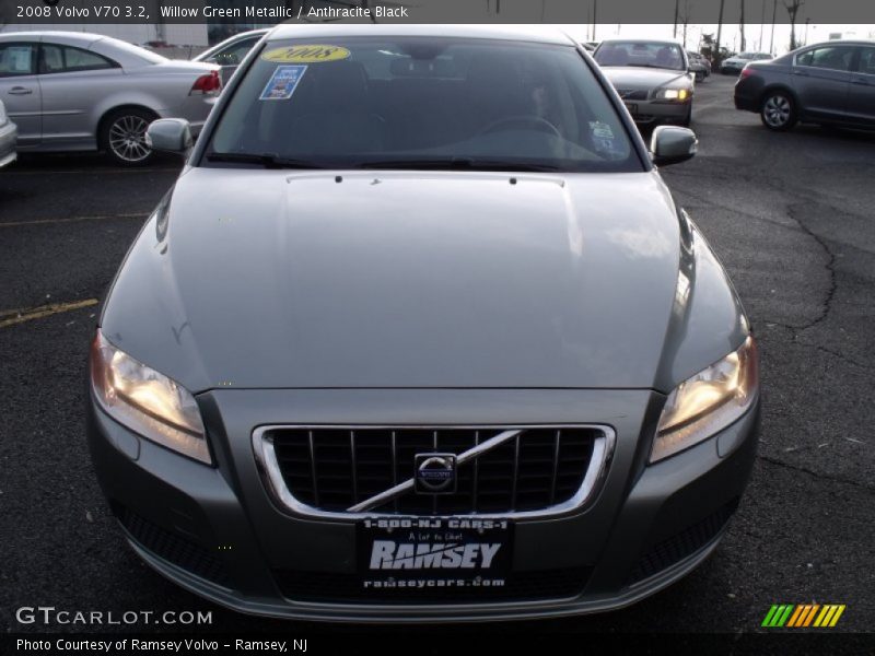 Willow Green Metallic / Anthracite Black 2008 Volvo V70 3.2