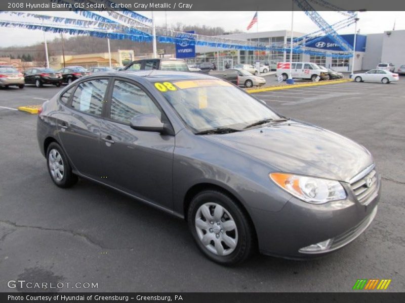 Carbon Gray Metallic / Gray 2008 Hyundai Elantra GLS Sedan