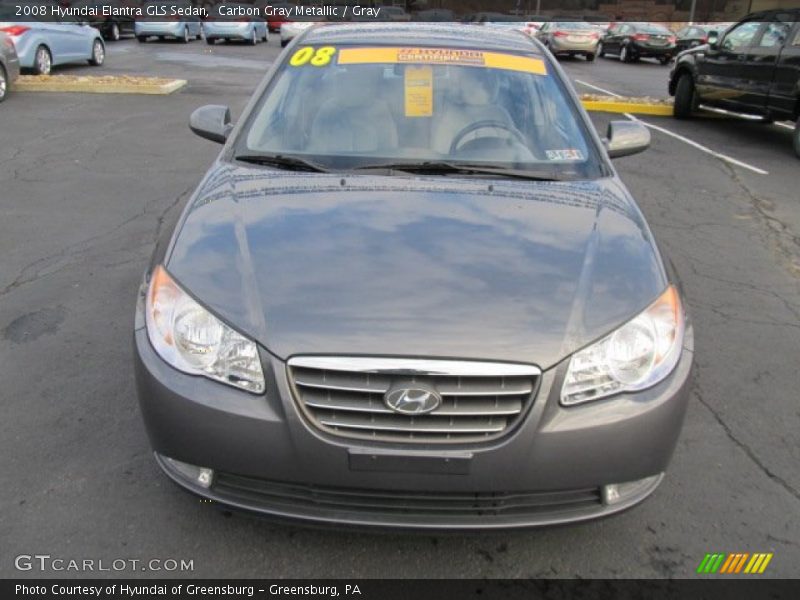 Carbon Gray Metallic / Gray 2008 Hyundai Elantra GLS Sedan