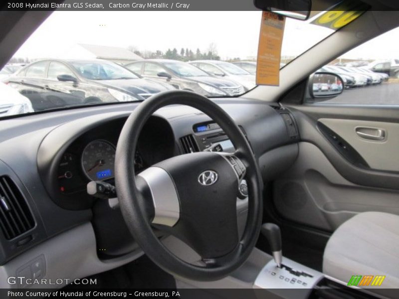 Carbon Gray Metallic / Gray 2008 Hyundai Elantra GLS Sedan
