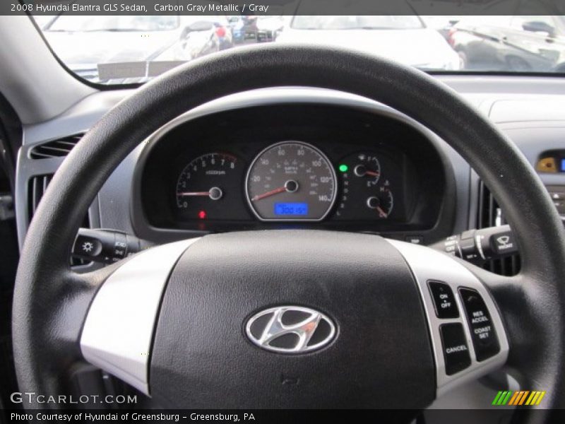 Carbon Gray Metallic / Gray 2008 Hyundai Elantra GLS Sedan