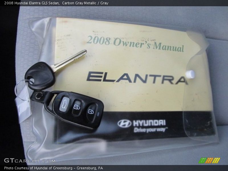 Carbon Gray Metallic / Gray 2008 Hyundai Elantra GLS Sedan
